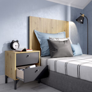 CABEZAL+ MESITA GRETA COLOR NORDIC/GRAFITO