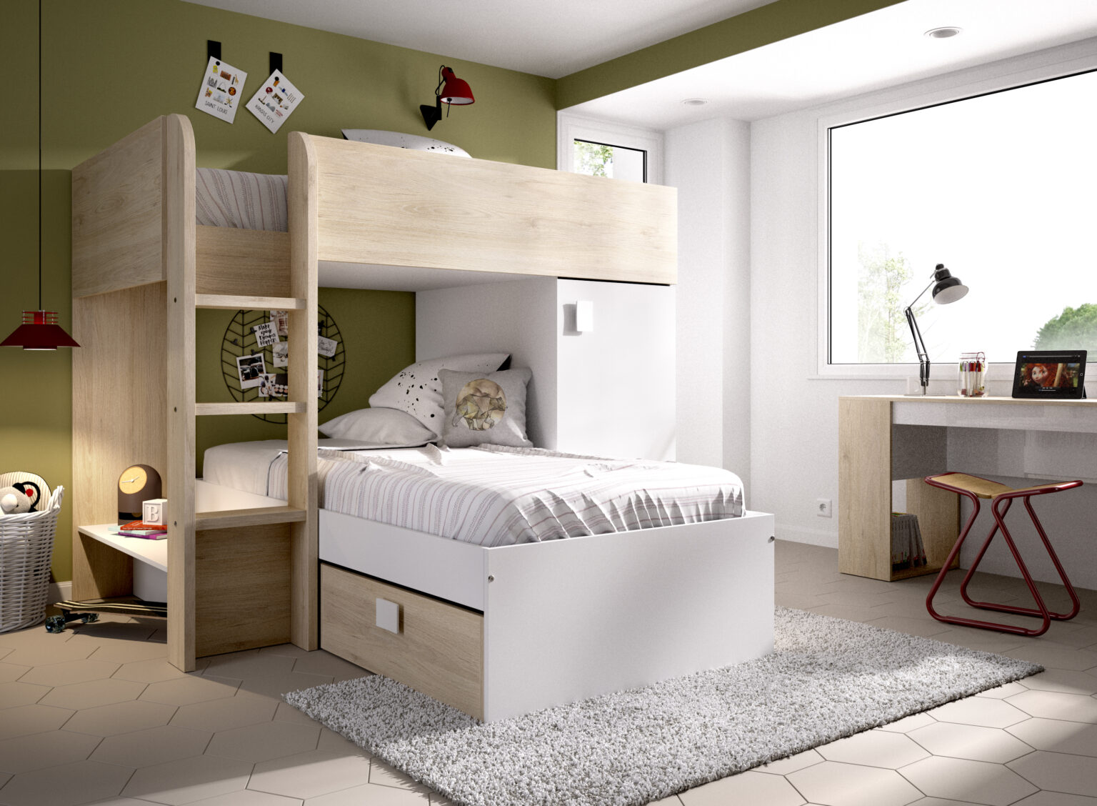 Dormitorios juveniles prácticos y cómodos​